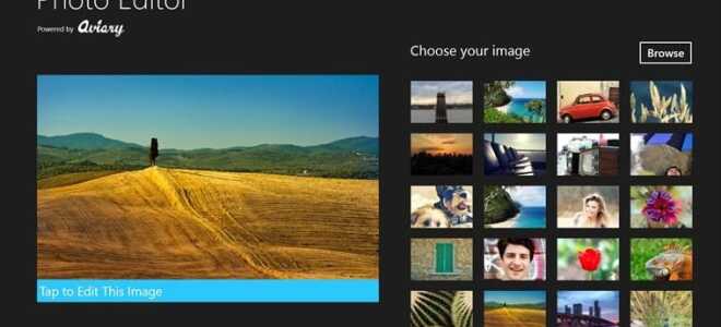 Aplikacja Aviarys Photo Editor dla systemu Windows 8 zawiera wiele funkcji edycji