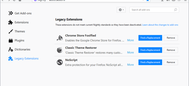 Jak znaleźć zamienniki starszych wersji Firefoksa