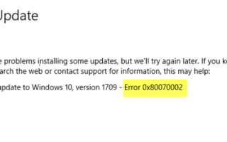 Napraw kod błędu aktualizacji Windows 10 0x80d02002