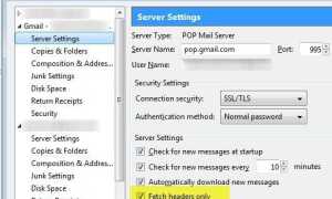 Jak skonfigurować Thunderbirda, aby pobierał tylko nagłówki