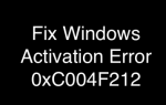 Napraw błąd aktywacji systemu Windows 0xC004F212