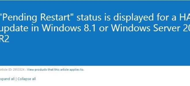 Naprawiono: stan oczekiwania na ponowne uruchomienie jest wyświetlany w systemie Windows 8.1, 10