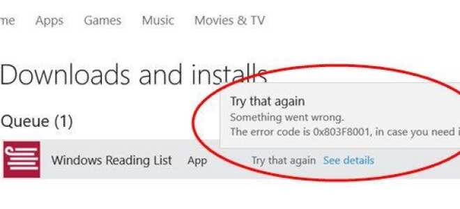 Coś poszło nie tak 0x803F8001 / 0x87AF000B Błąd Sklepu Windows 10
