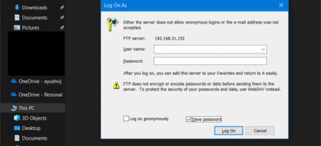 Jak zaktualizować pliki na serwerze FTP w systemie Windows 10