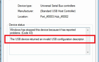 Jak naprawić błąd kodu USB 43 w systemie Windows 10, 8.1 lub 7