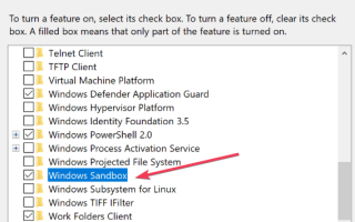 Oto jak włączyć Sandbox w Windows 10 v1903
