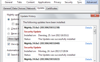 Jak wyświetlić historię aktualizacji przeglądarki Firefox w przeglądarce