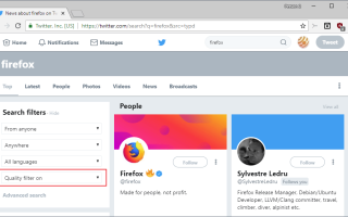 Jak wyłączyć filtr jakości Twittera