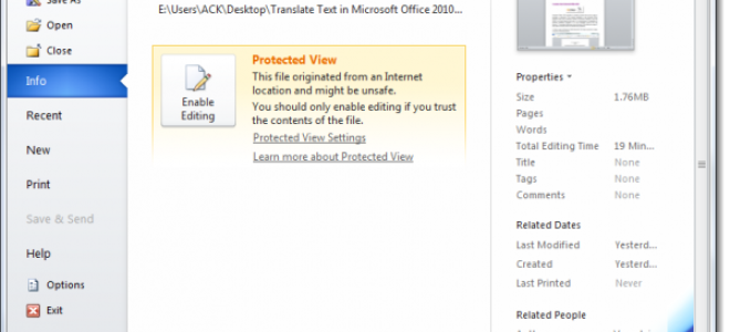 Jak wyłączyć widok chroniony w pakiecie Microsoft Office