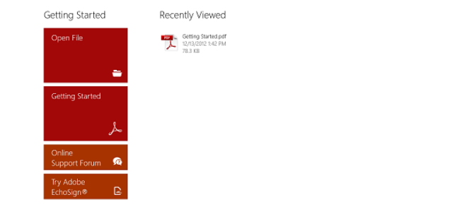 Przegląd aplikacji Adobe Reader Windows 8, 10