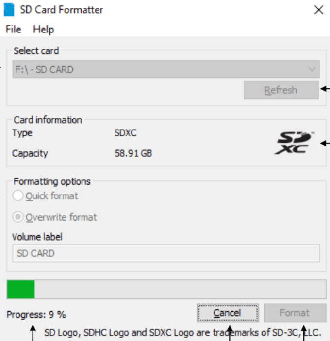 oprogramowanie do formatowania karty SD