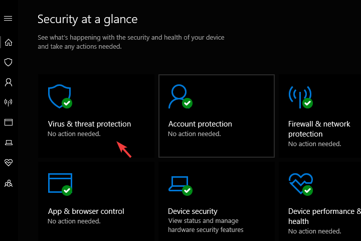 Windows Defender antywirusowy i ochrona przed zagrożeniami