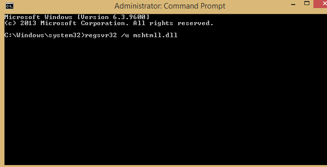 wyrejestruj mshtml.dll nie znaleziono