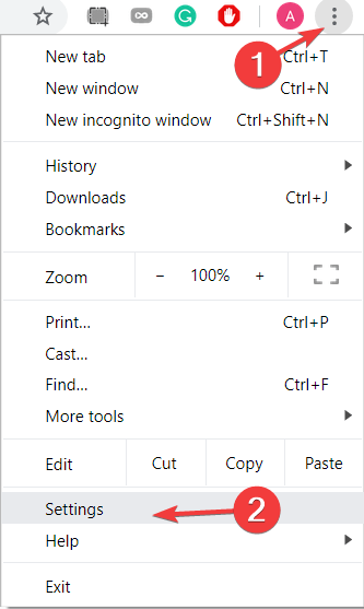 ustawienia chrome Błąd ustanawiania połączenia z bazą danych