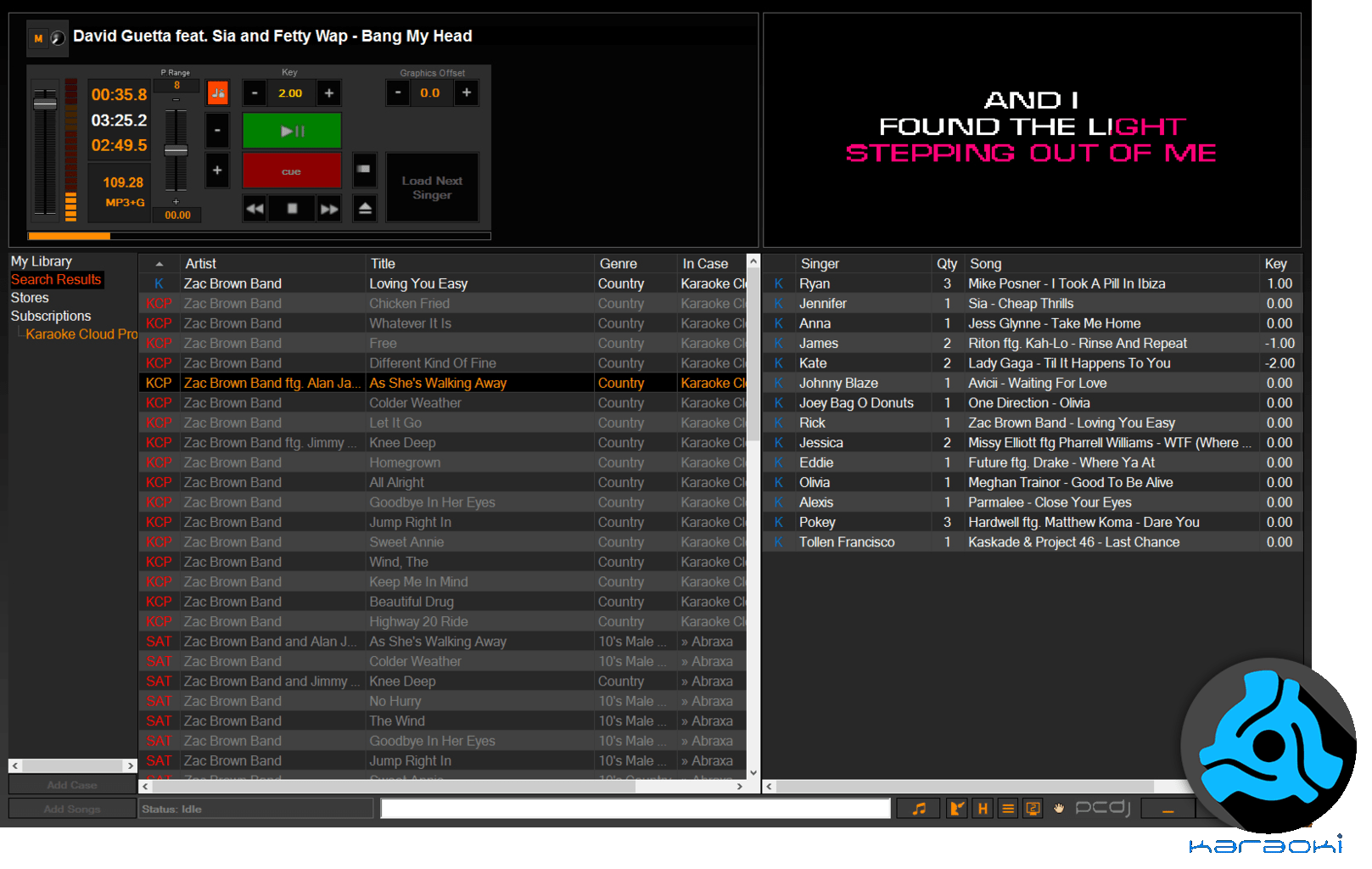 Oprogramowanie karaoke PCDJ na komputer z systemem Windows