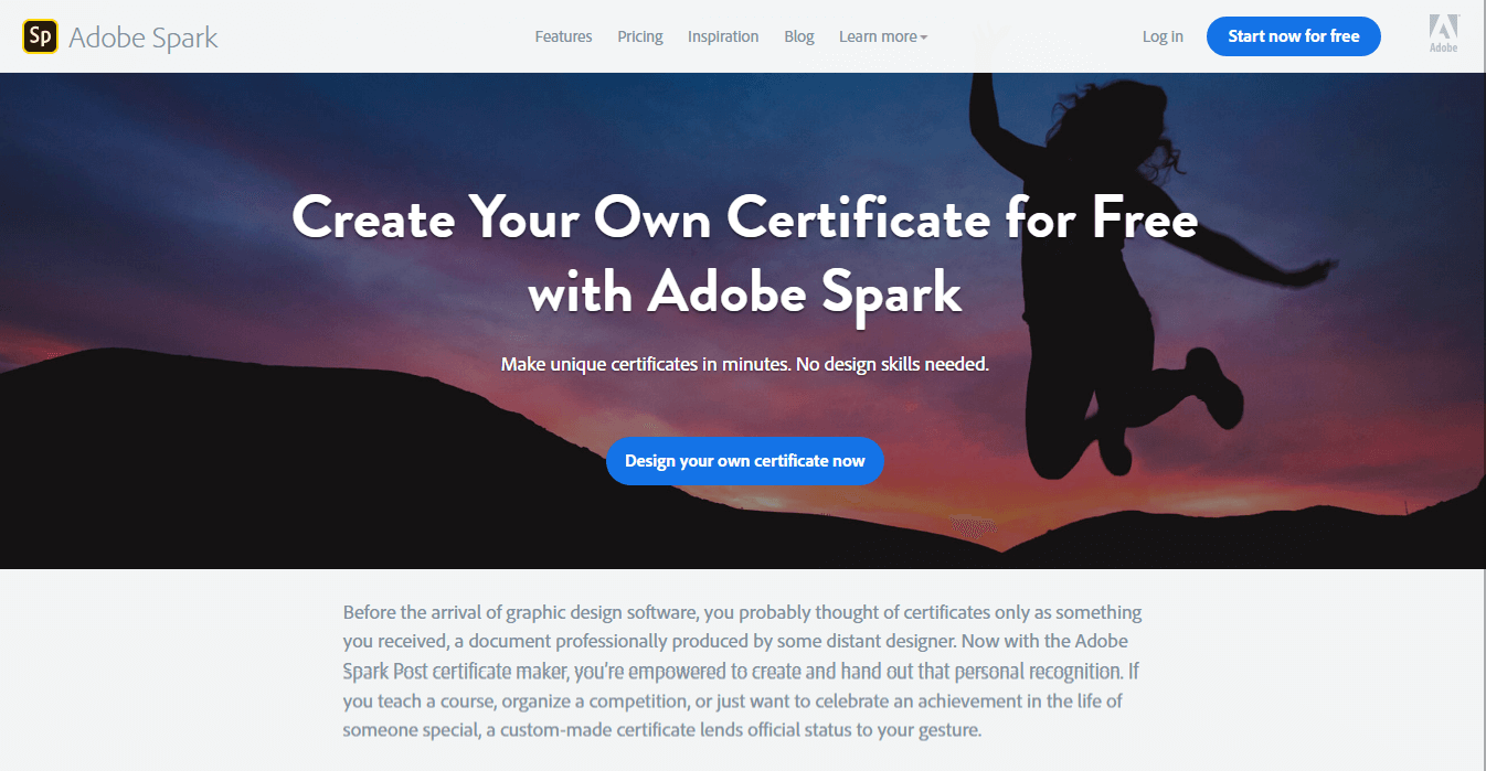 Najlepsze oprogramowanie Adobe Spark do tworzenia certyfikatów