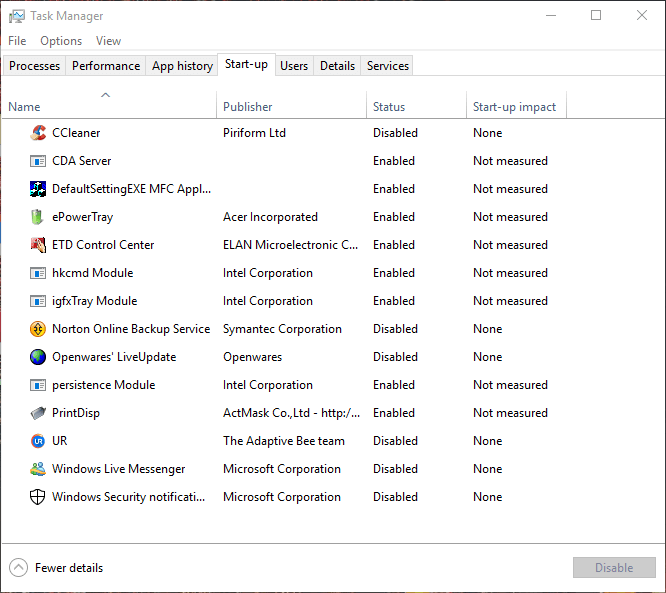 Na karcie Uruchamianie daqexp.dll brakuje systemu Windows 10