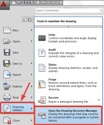 narzędzia do rysowania autocad