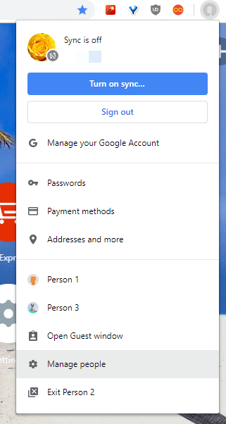 Chrome menu Profile kontynuuje pracę tam, gdzie ją przerwałeś