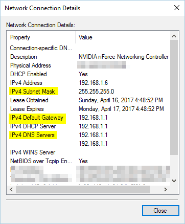 szczegóły połączenia Windows wykrył konflikt adresów IP