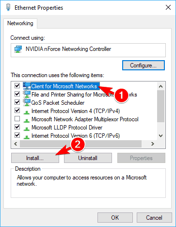 Ethernet nie't connect to Internet