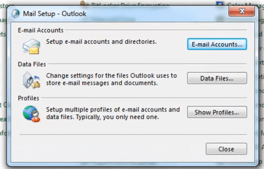 Program Outlook Mail Setup nie może zakończyć działania