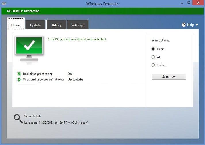 Windows Defender najlepszy program antywirusowy Windows 8.1