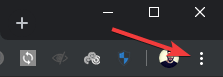 Przycisk ustawień Chrome 3 kropki - przeglądarka nie pasuje do okna