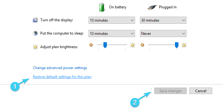 komputer nie przechodzi w tryb uśpienia przywróć ustawienia domyślne dla tego planu