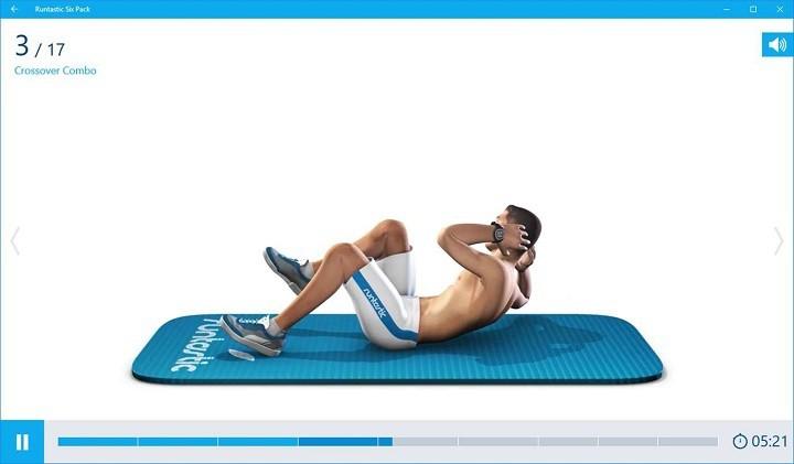 Aplikacja fitness Runtastic Six Pack dla systemu Windows 10