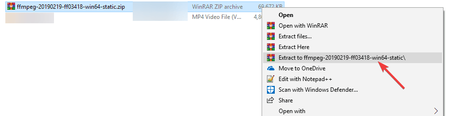 kliknij wypakuj ffmpeg Windows 10, jak pobrać i zainstalować