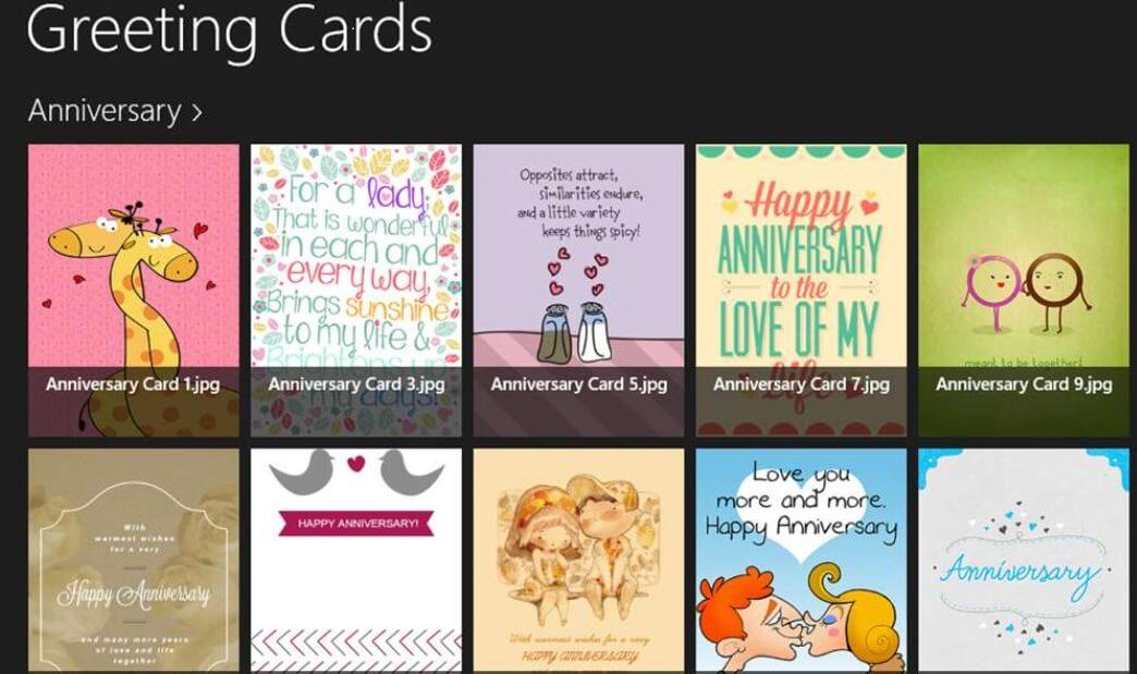 Aplikacja Greeting Cards Express