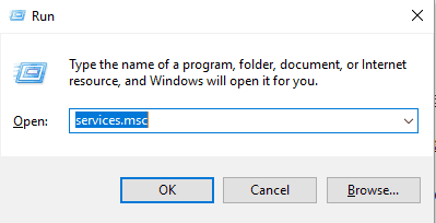 wejdź do okna usług Windows 10