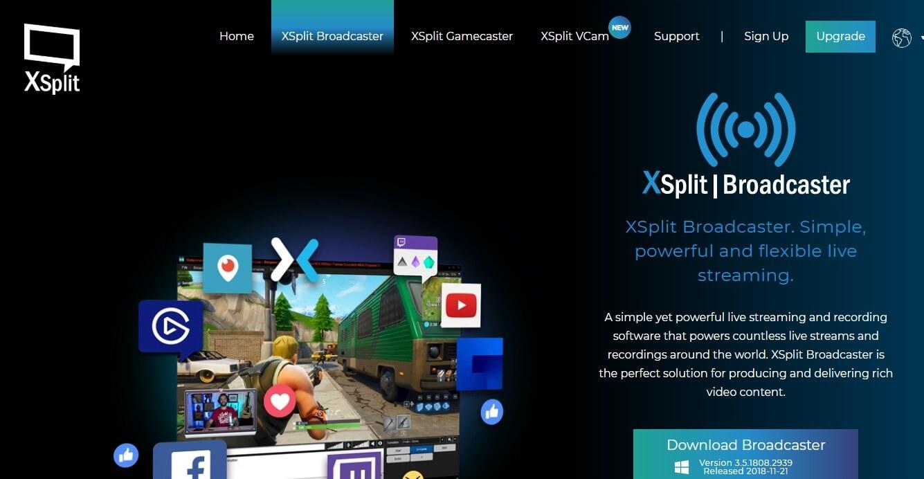 Xsplit Broadcaster - streaming YT