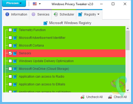 Tweaker prywatności Windows