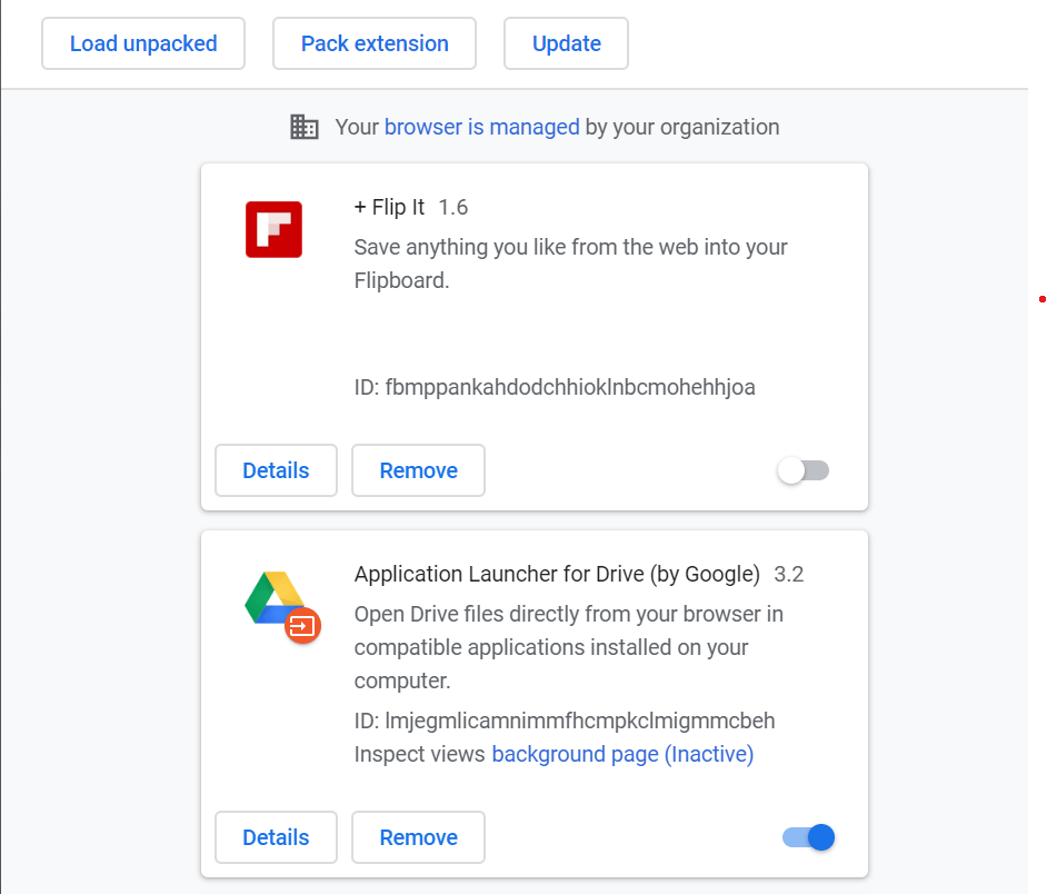 wyłącz rozszerzenia Power BI Wystąpił błąd