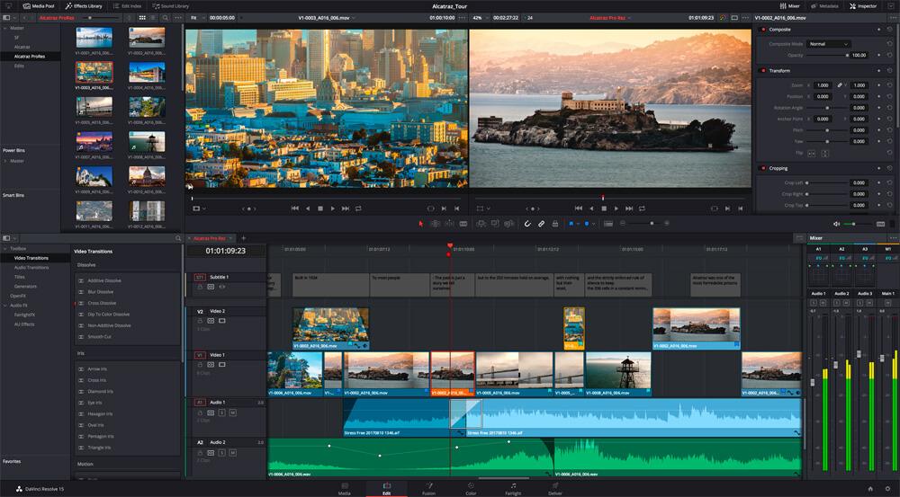 Oprogramowanie DaVinci Resolve 15 Green Screen