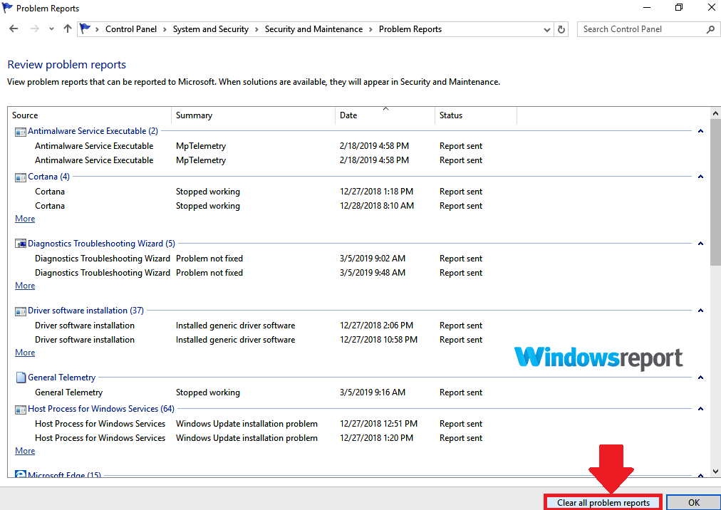 Taskhost.exe Wysoki procesor usuwa wszystkie raporty problemów