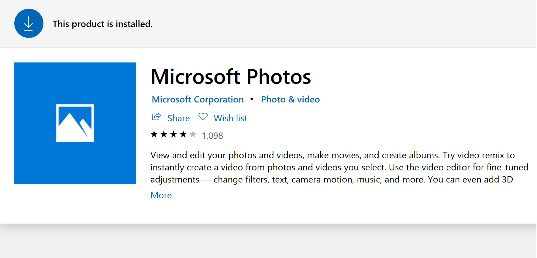 Aktualizacja aplikacji zdjęć Microsoft ze Sklepu