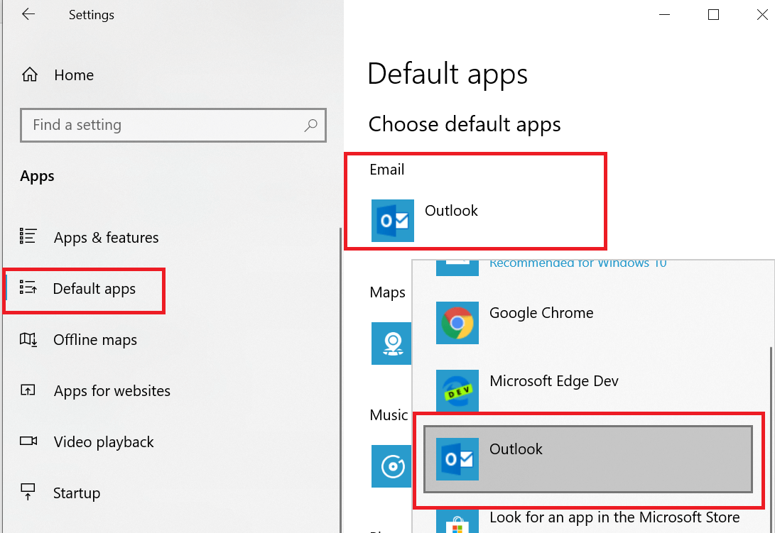 Windows 10 - Aplikacje domyślne - Klient poczty