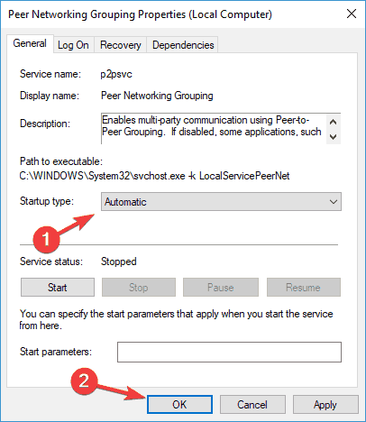Nie można połączyć się z grupą domową Windows 10