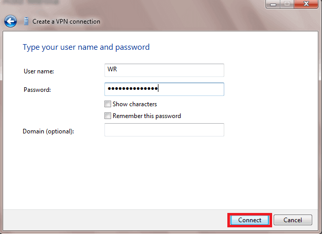 VPN nie działa w systemie Windows 7