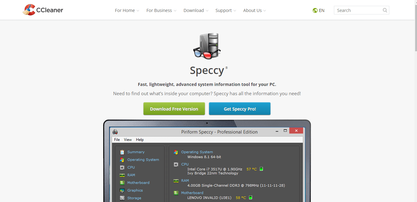 Speccy - oprogramowanie do specyfikacji sprzętu