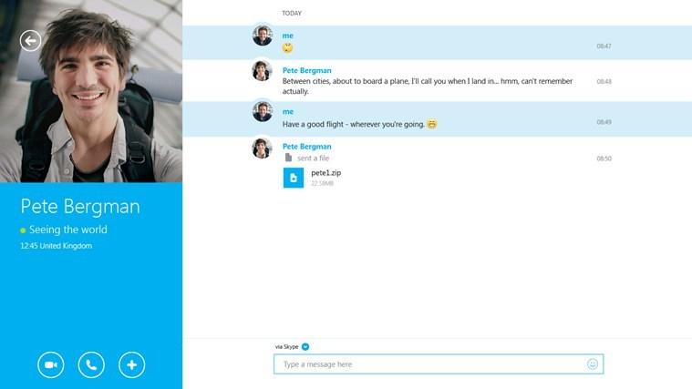 skype nowa aplikacja Windows 8.1