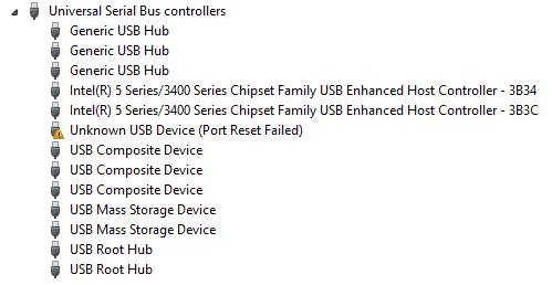 Nieznany-USB-urządzenie-Resetowanie portu-nie powiodło się