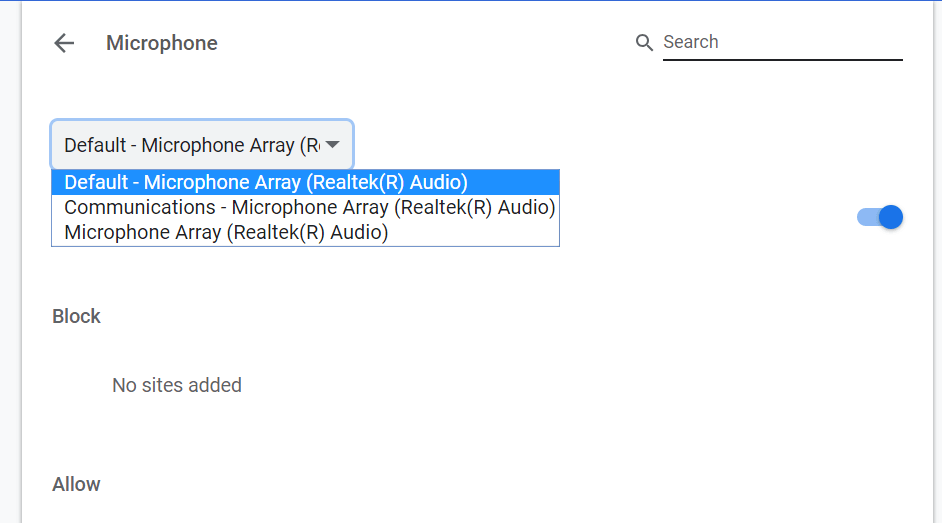 Problem z dostępem do sprzętu mikrofonu Chrome