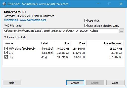 sysinternals-disk2vhd