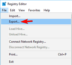 Rejestr eksportu niedostępny USB