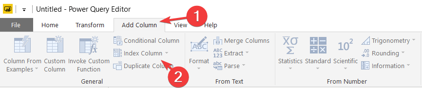 power bi dodaj kolumnę indeksu