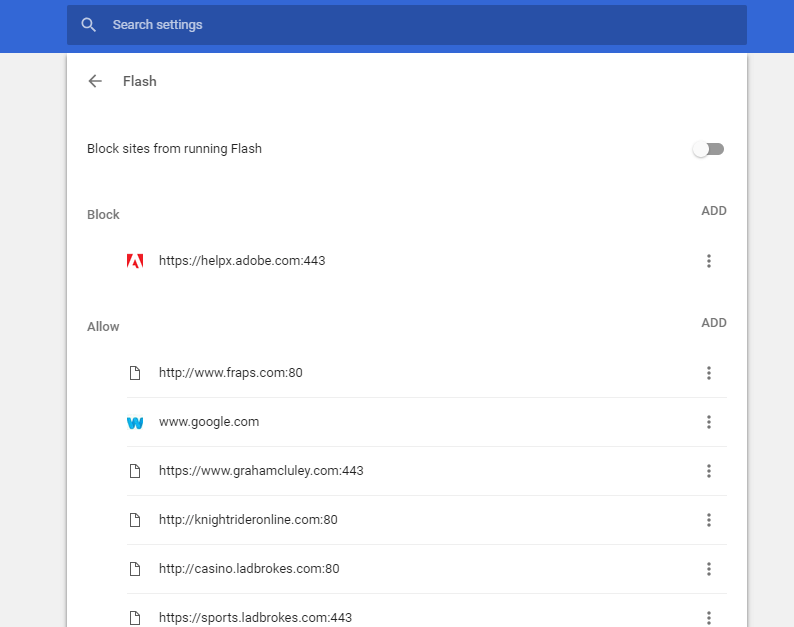 ustawienia chrome flash, jak włączyć Adobe Flash Player w Windows 10